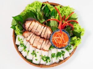 Bánh hỏi thịt quay